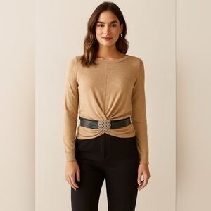 Elegant Black Belt with Silver Buckle